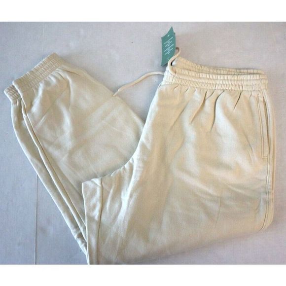 H&M 0975845 051 Women's Sz XL Beige Basics Divided High Waist Sweatpant Joggers - Picture 3 of 10
